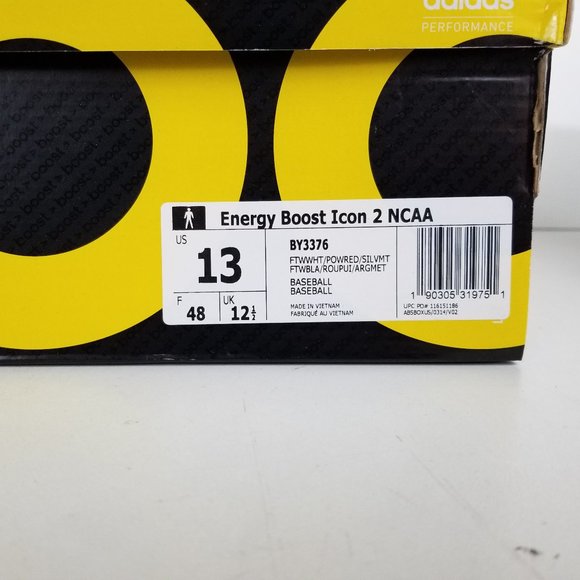 NC State Wolfpack Adidas Energy Boost Icon 2 NCAA - Picture 2 of 11